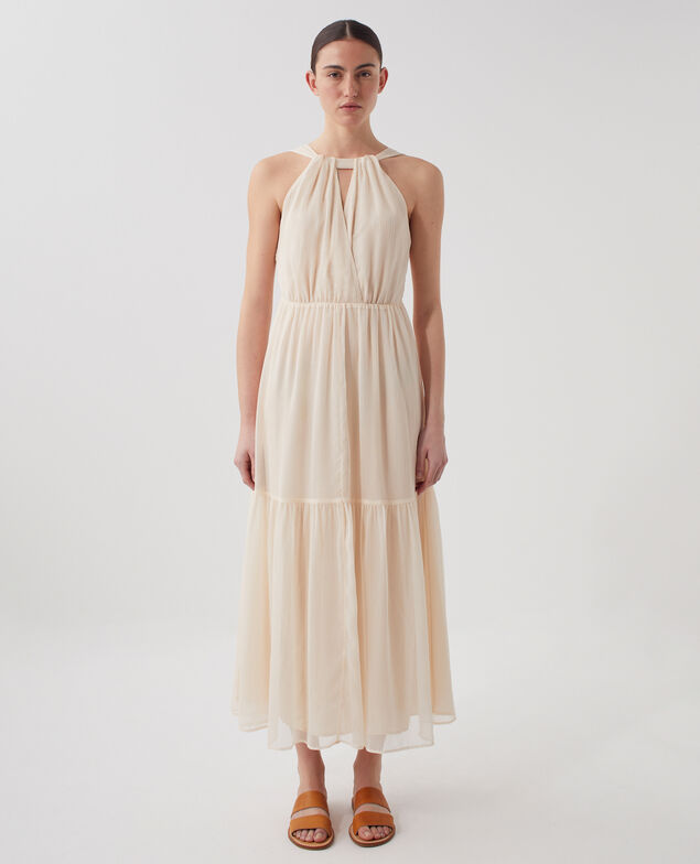 Fluid maxi dress H303 white swan
