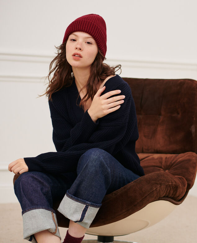 Virgin wool cardigan 8846 69 navy