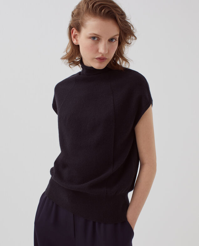 Sleeveless cashmere jumper H091 black beauty