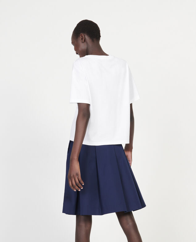Mercerised cotton Oversize t-shirt Optical white