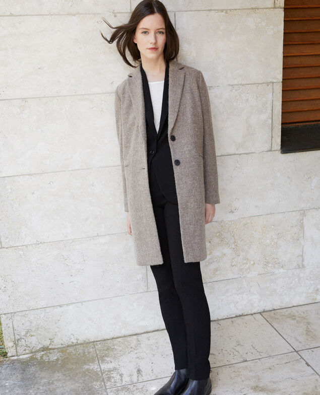 Straight fit coat Beige