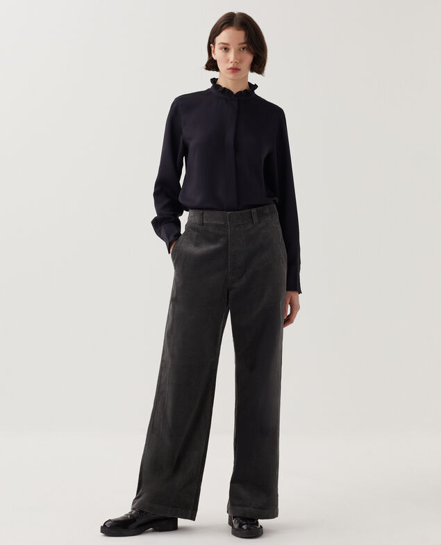 Corduroy trousers U070 gray