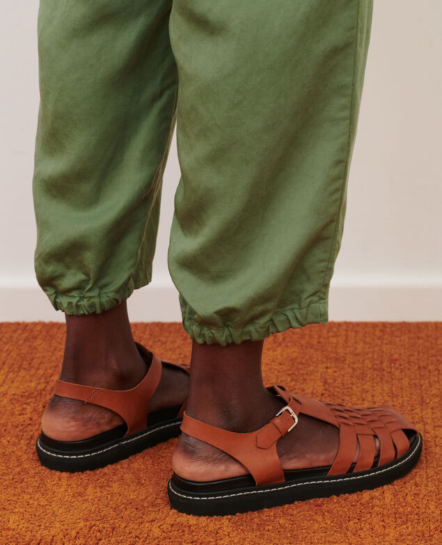 JOSÉPHINE - Linen blend joggers 7079 52_green