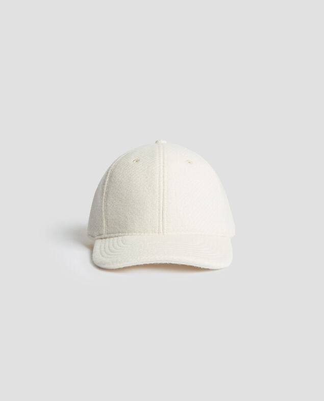 Wool blend felt cap I010 glass green beige
