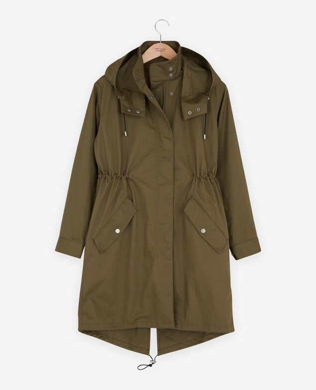 Parka with detachable hood and lining Dark kaki