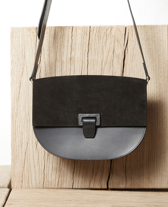 Large half-moon bag Noir