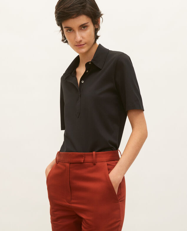 Egyptian cotton polo shirt Black beauty