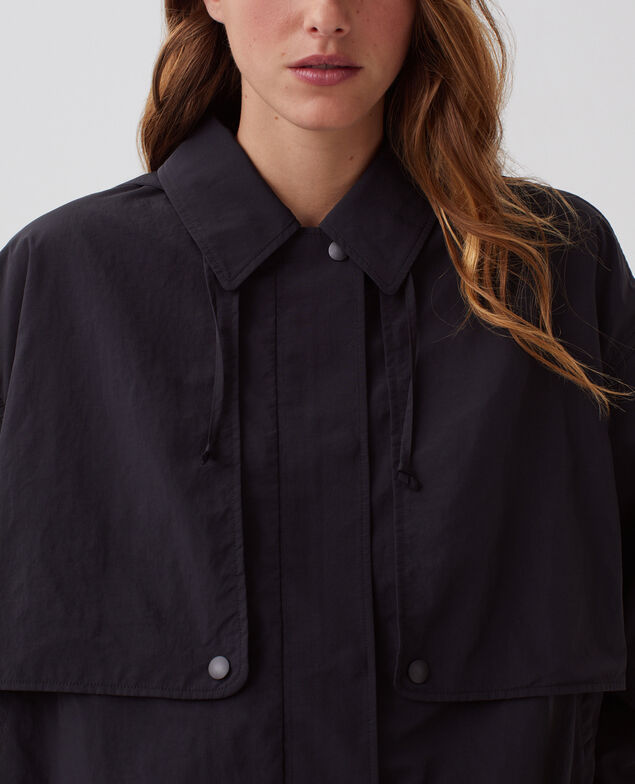 Waterproof hooded jacket H091 black beauty