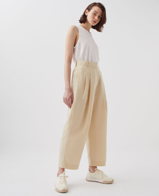 PEGGY - Carrot trousers H311 oyester gray