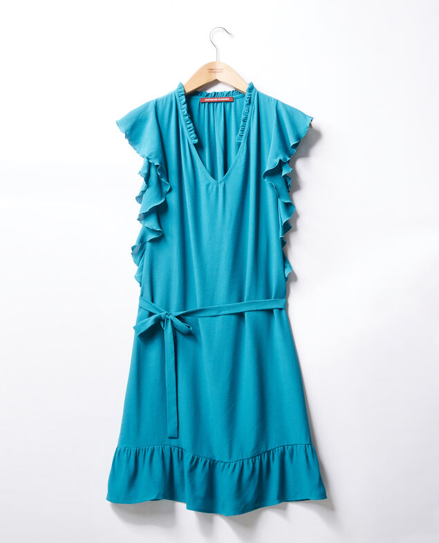 Frilly dress Pacific green