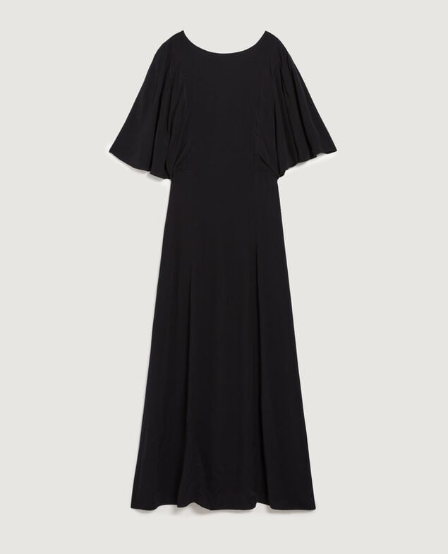 Silky maxi dress H091 black beauty