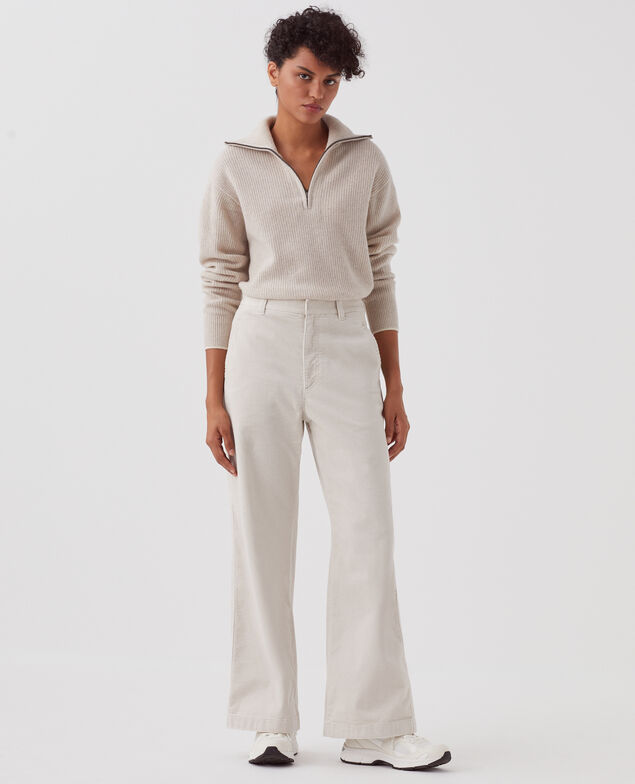 Corduroy trousers U010 white