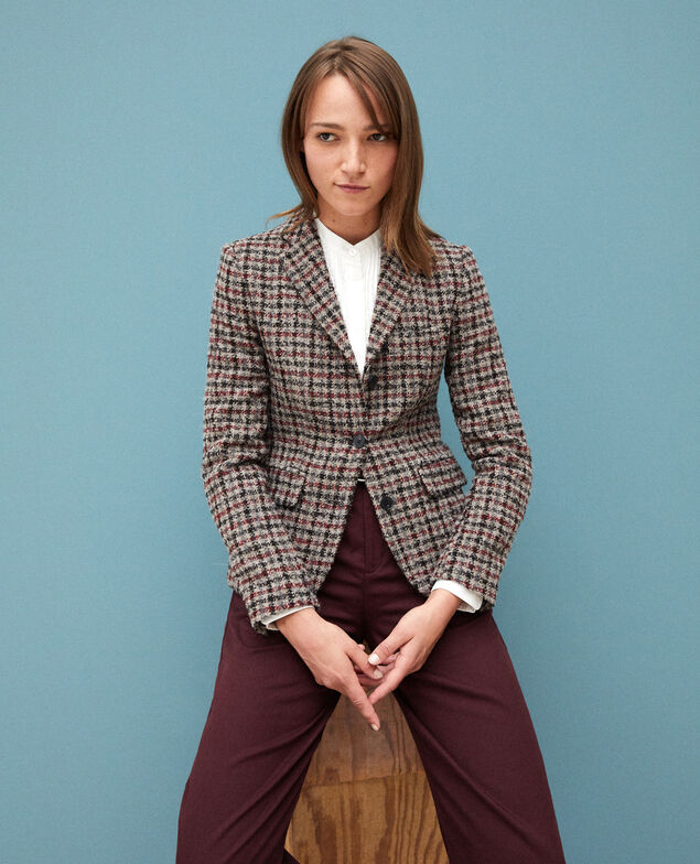 Wool blend blazer Red