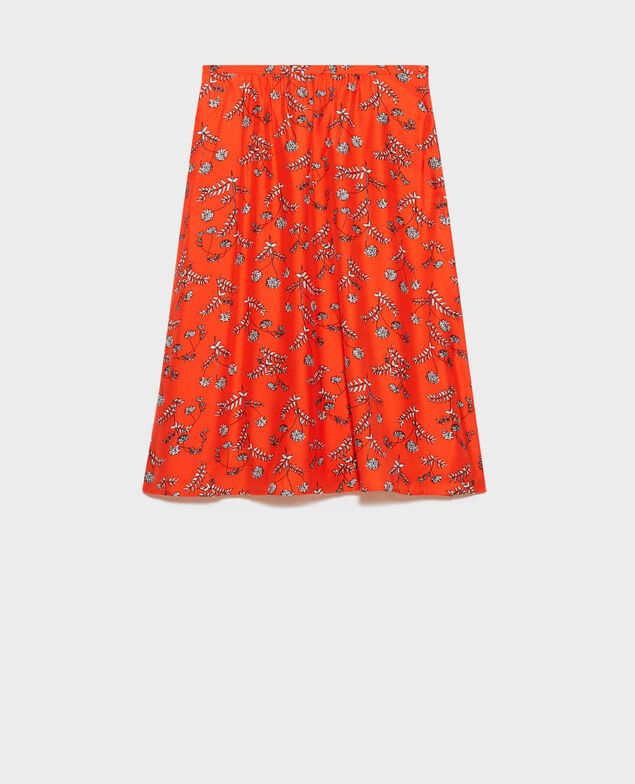 Silk high-waisted skirt Coronille spicy