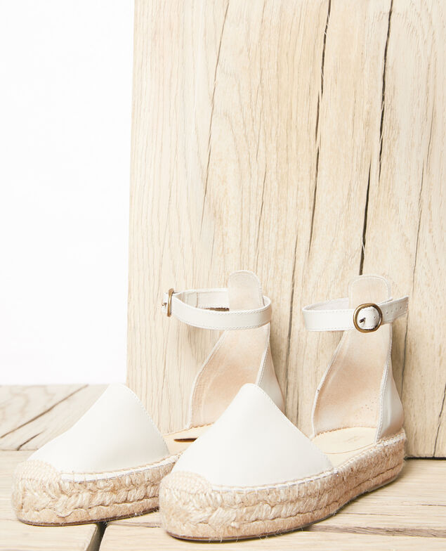 Espadrilles with leather strap Natural