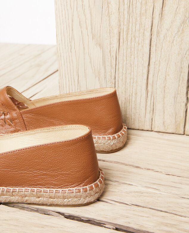  Leather espadrilles Camel