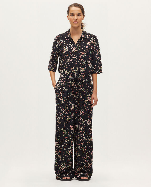 Silky short-sleeve jumpsuit K110 semis pink