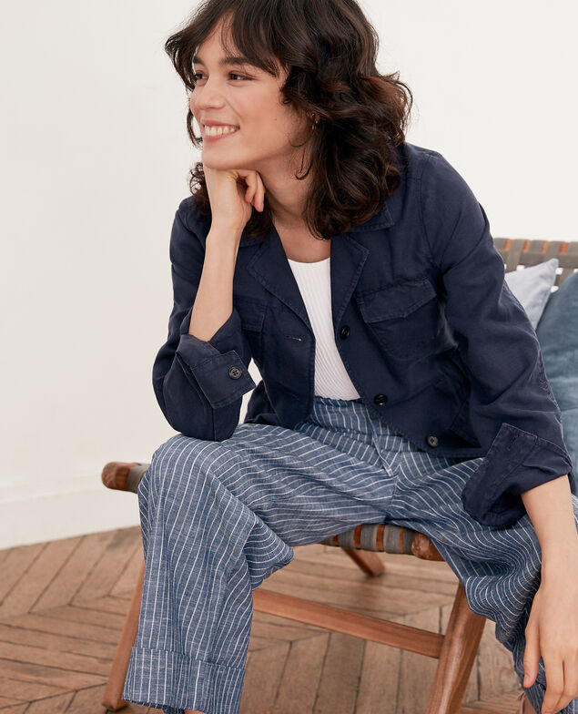 Pleated blouse Blanc