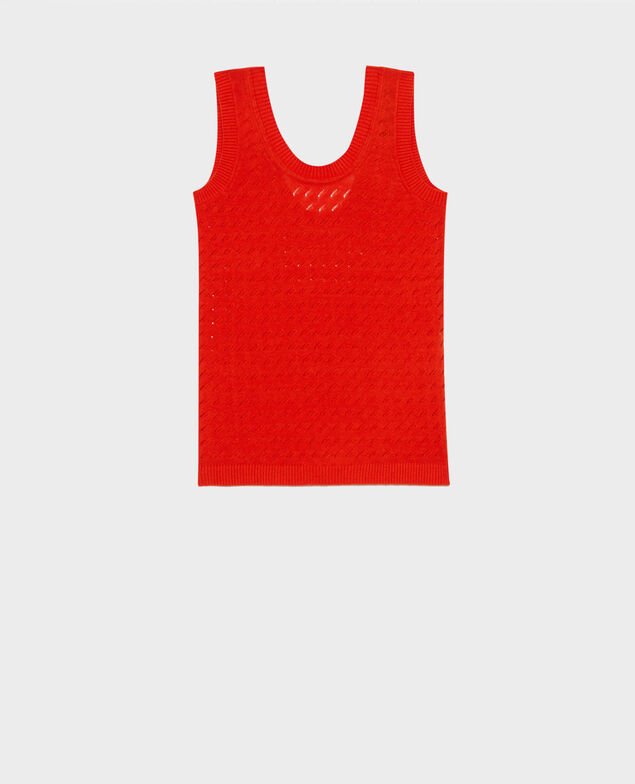 Cotton and linen vest Pureed pumpkin
