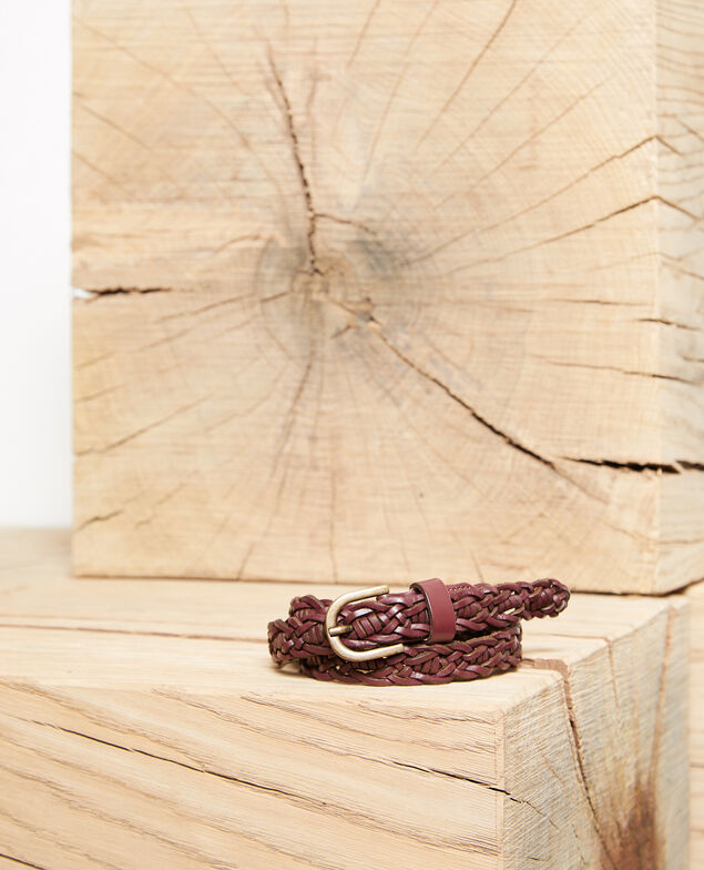 Braided leather belt Decadente chocolate