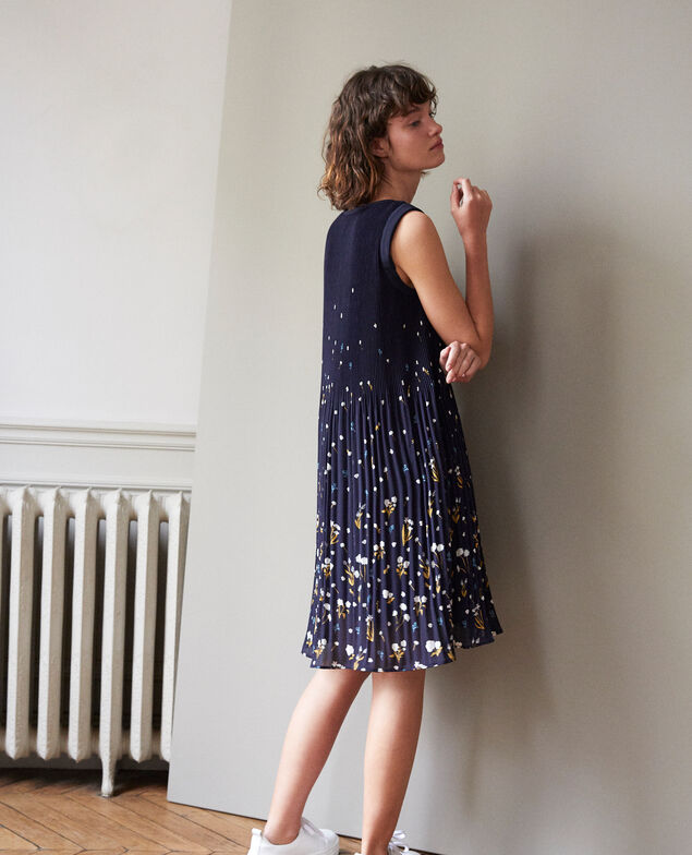 Pleated dress Blue