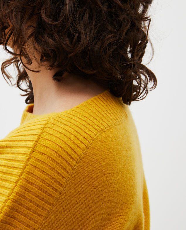 Cashmere boatneck jumper Lemon curry