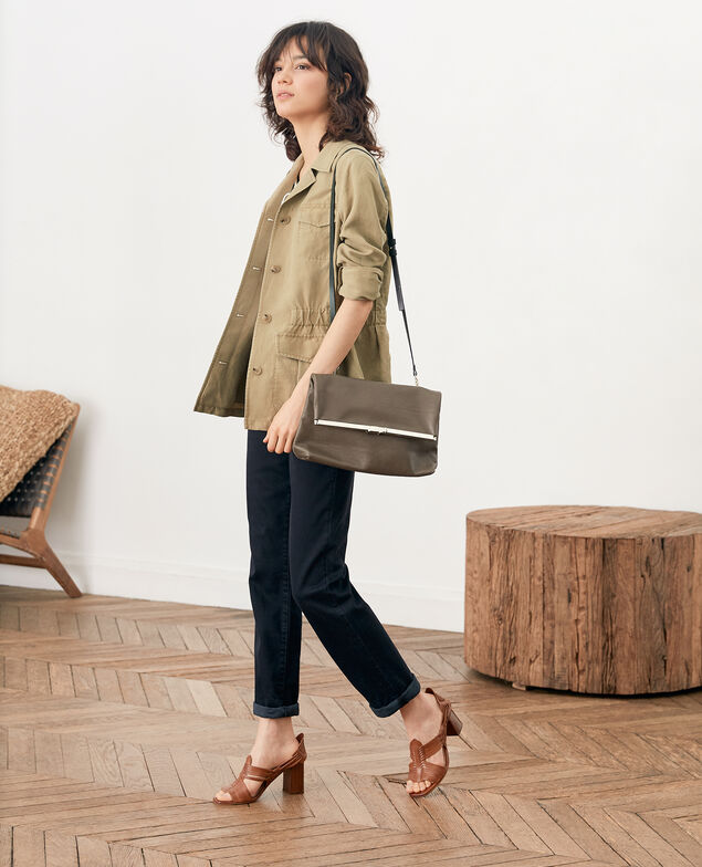 Safari jacket with linen Mastic