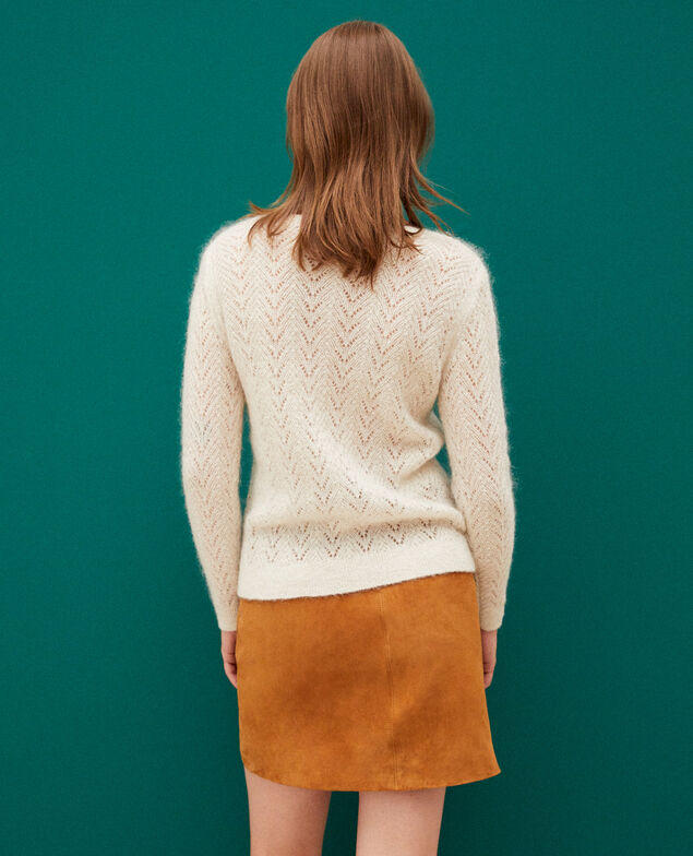 Jumper with mohair and lurex Off white