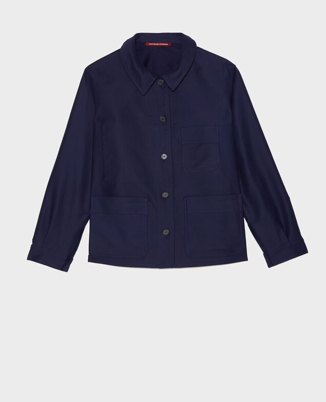 Cotton jacket Maritime blue
