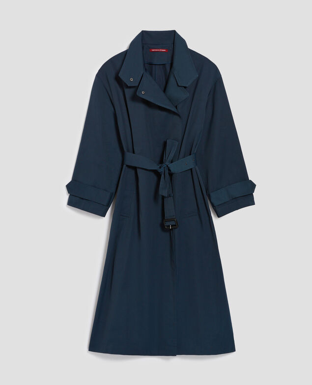 Oversize trench coat J690 blueberry