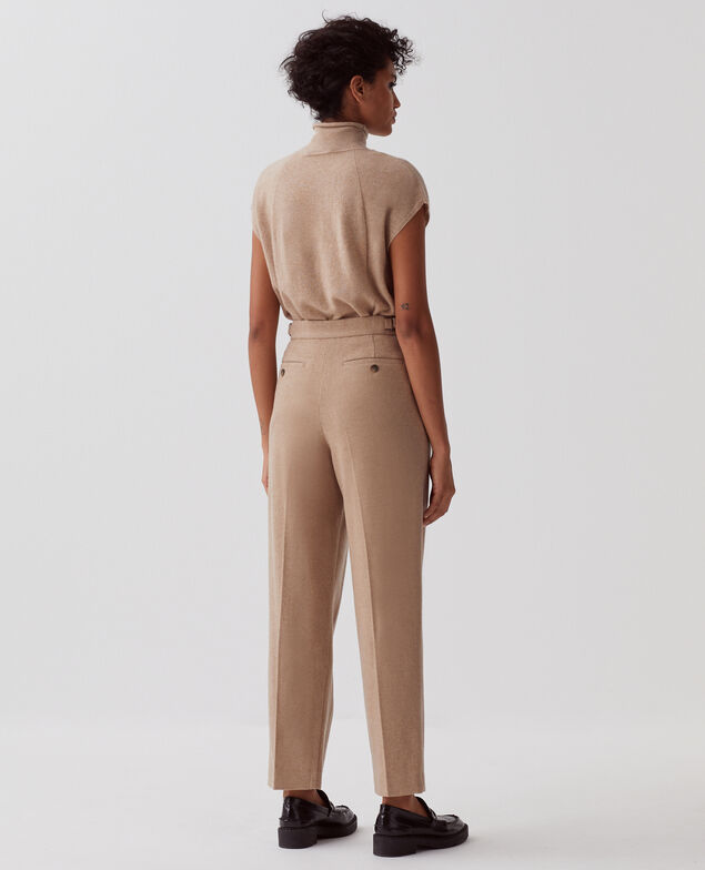 CAMILLE - Pleated trousers I311 humus