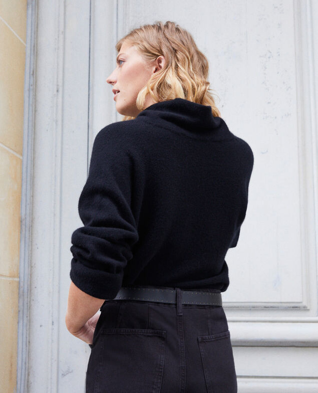Turtleneck cashmere jumper Noir