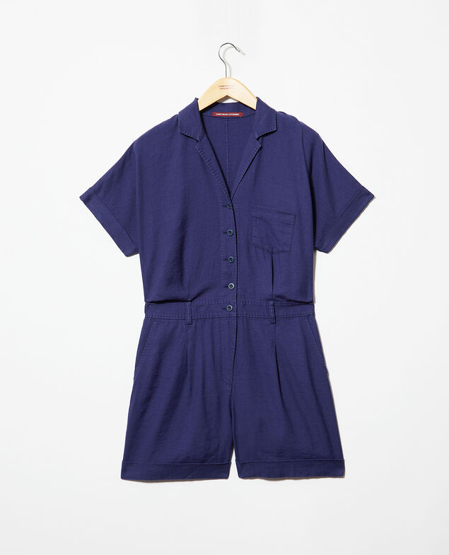 Tailored collar playsuit Sapphire navy