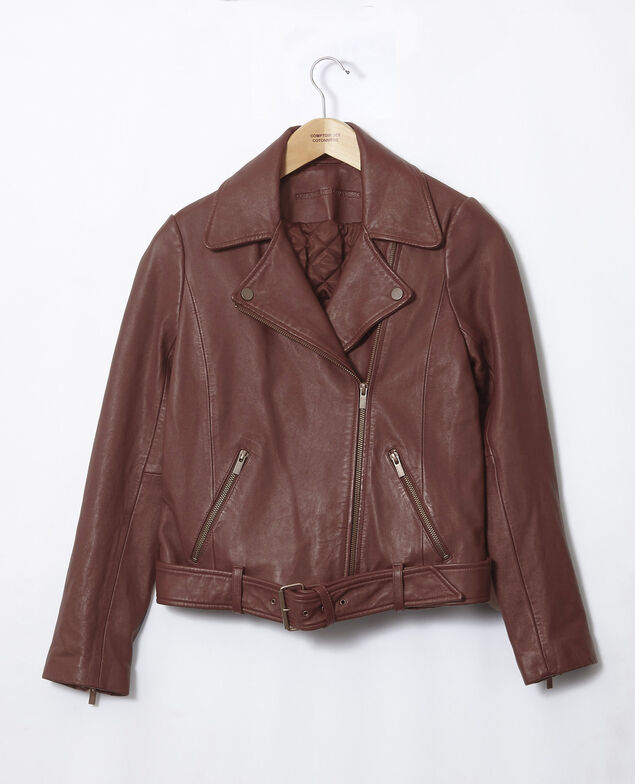 Timeless leather jacket  Decadente chocolate