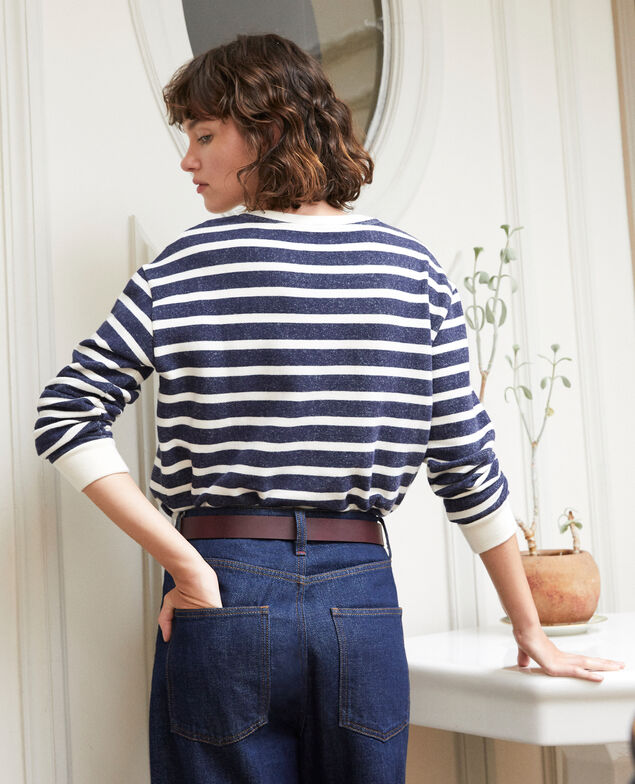 Striped sweatshirt White