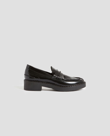 Leather loafers H096 black