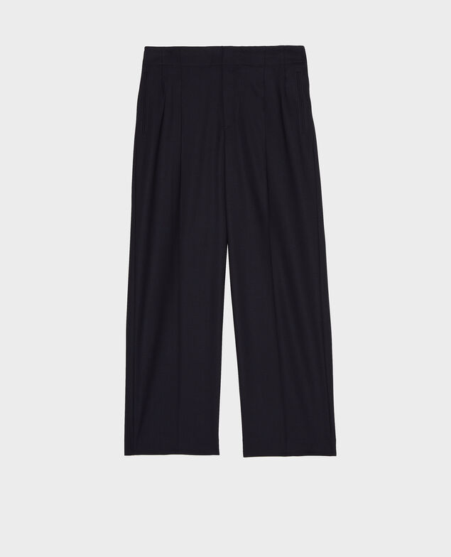 Wool trousers Dark navy