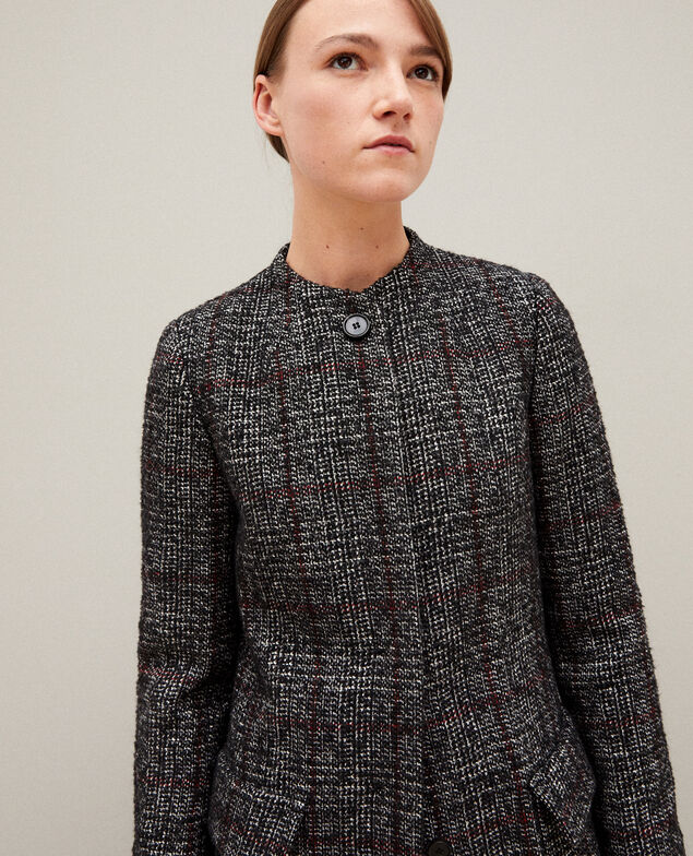Straight fit coat Black