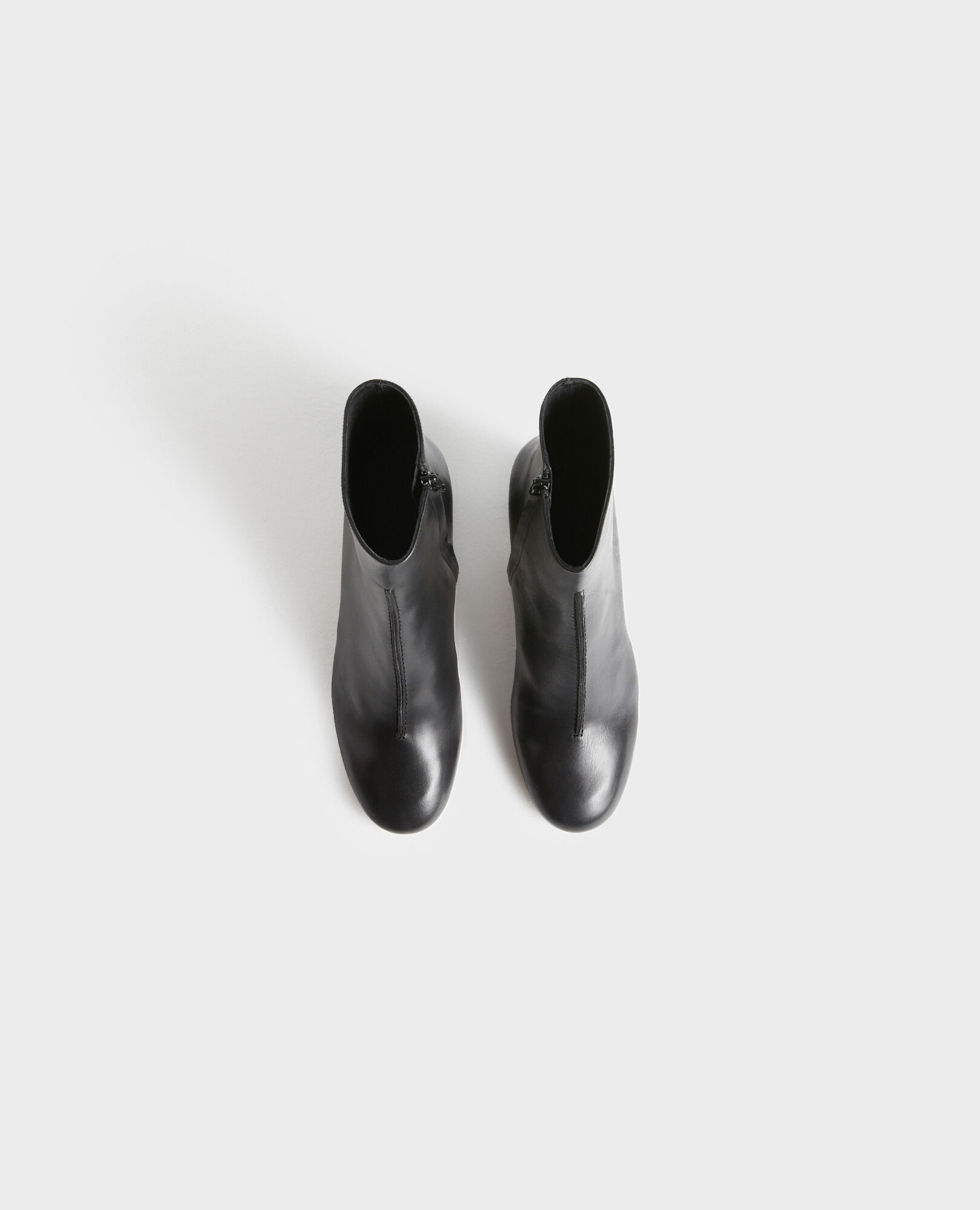Leather heeled boots black beauty - Comptoir des Cotonniers