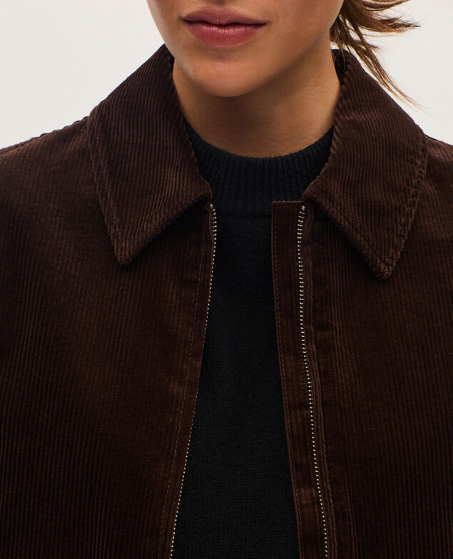 Corduroy jacket U380 dark brown