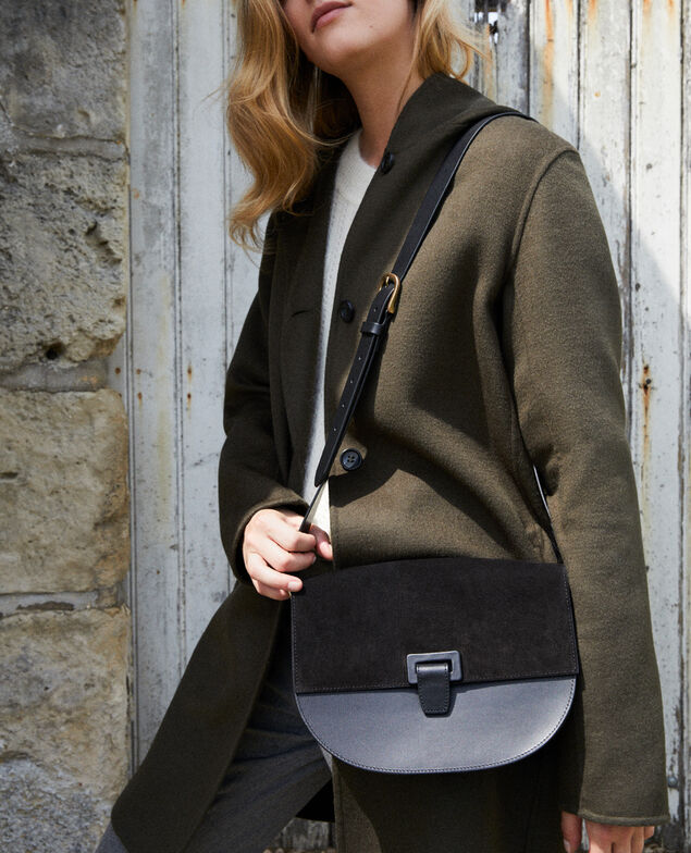 Large half-moon bag Noir
