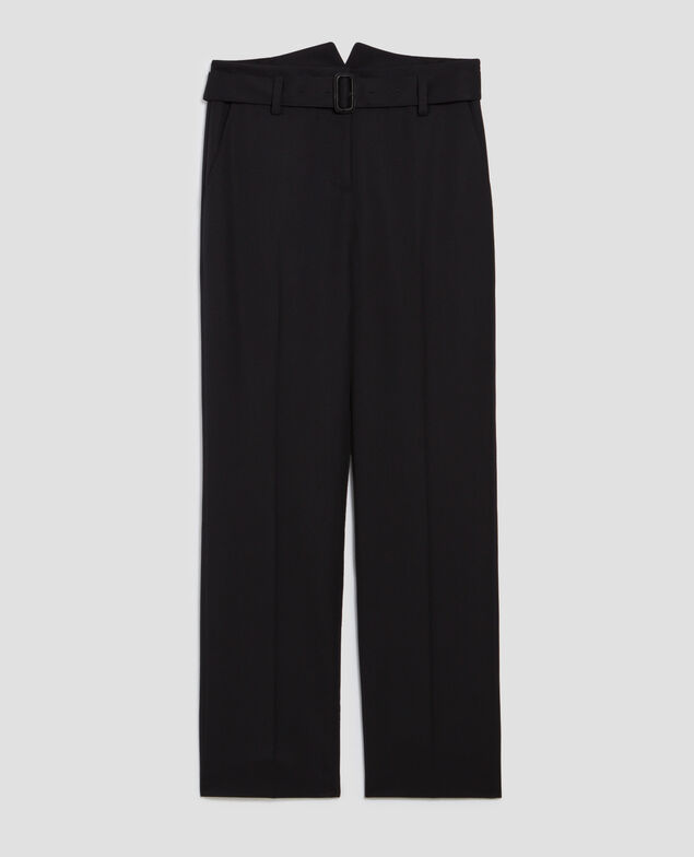 COLETTE - Slim fit straight wool trousers H091 black beauty