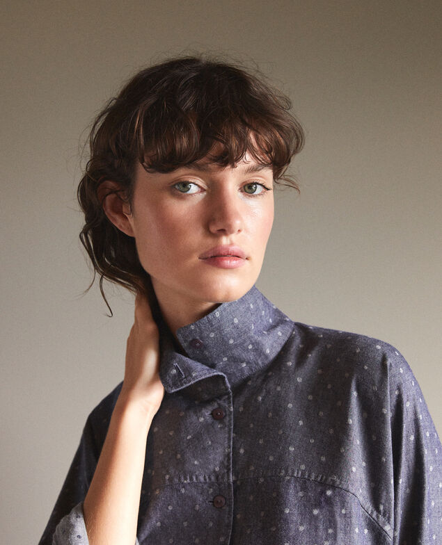 Straight-cut shirt Blue