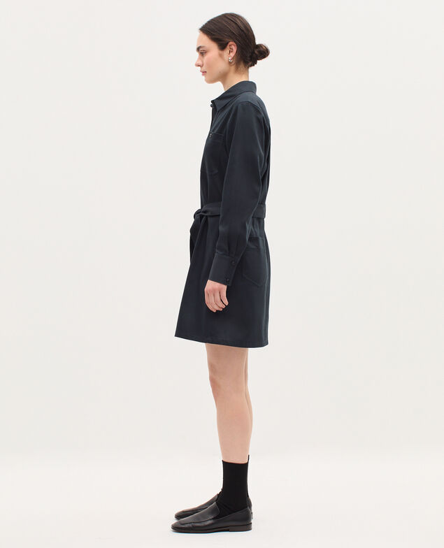 Workwear mini shirt dress K080 vulcan gray