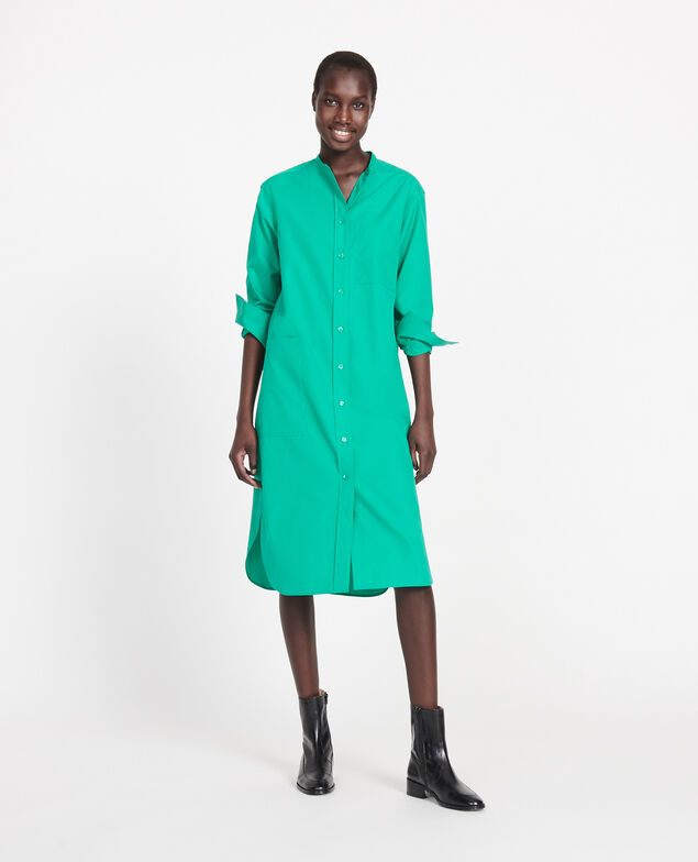 Oversize maxi dress Golf green