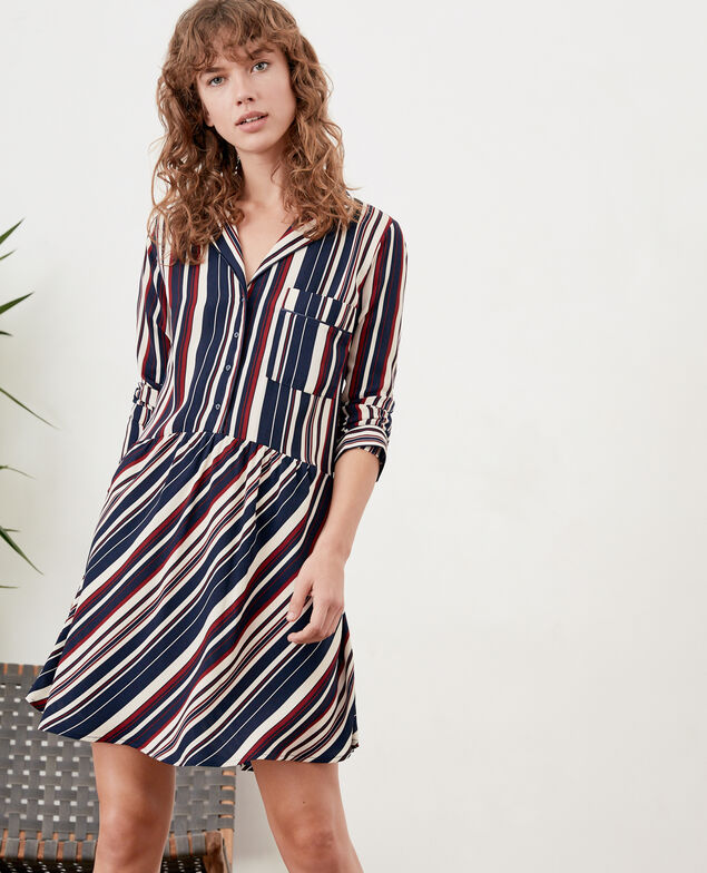 Striped dress Stripes marine/devil