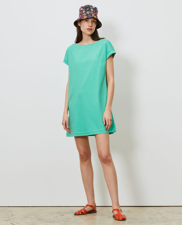 Organic cotton mini dress Jade cream