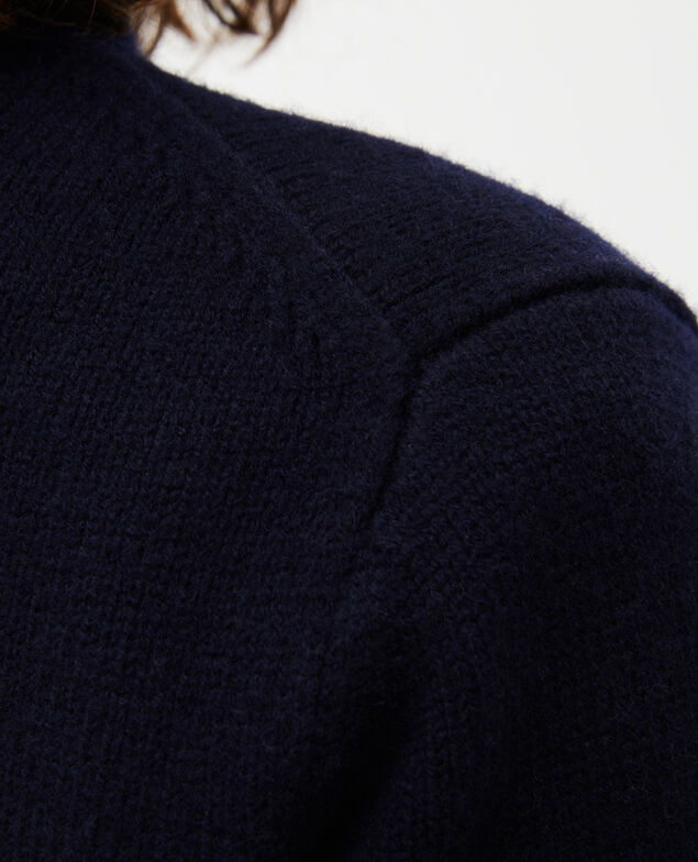 Chunky ribbed turtleneck jumper Night sky