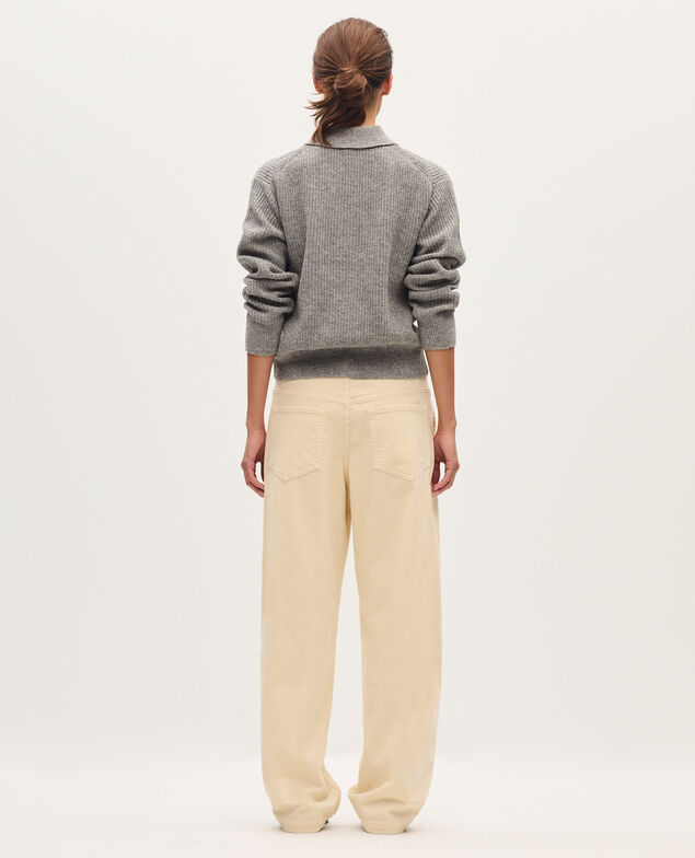 Polo neck jumper U020 light gray