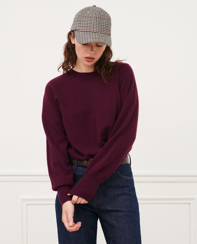 Round neck cashmere jumper 8854 18 wine